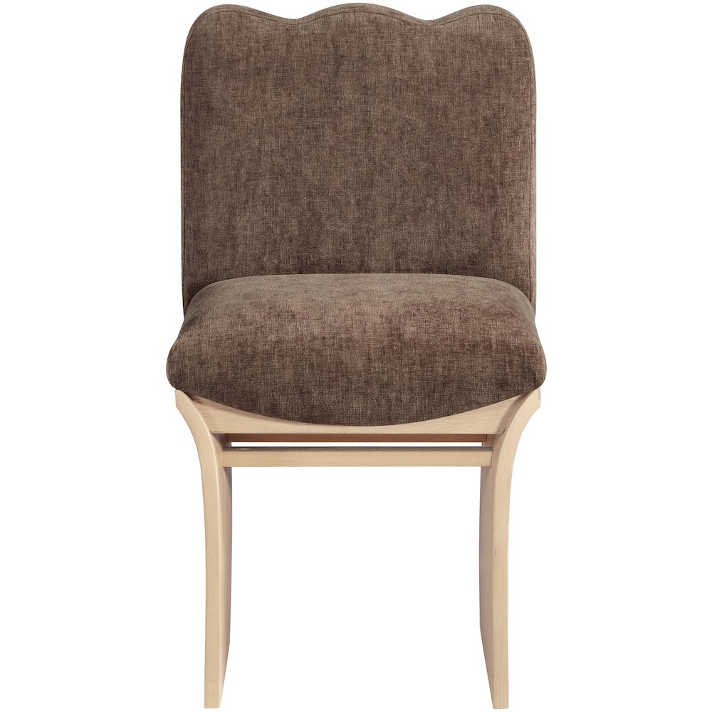 Shaw Brown Chenille Fabric Upholstered Dining Chair. Picture 2
