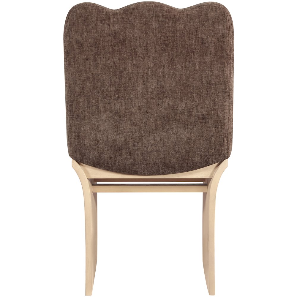 Shaw Brown Chenille Fabric Upholstered Dining Chair. Picture 3