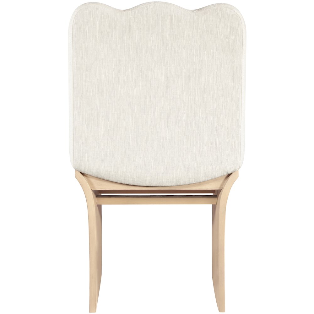 Shaw Cream Chenille Fabric Upholstered Dining Chair. Picture 3