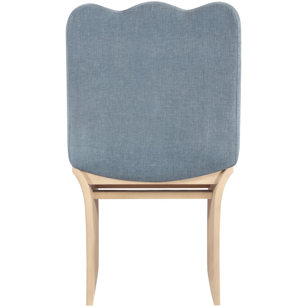 Shaw Light Blue Chenille Fabric Upholstered Dining Chair. Picture 3