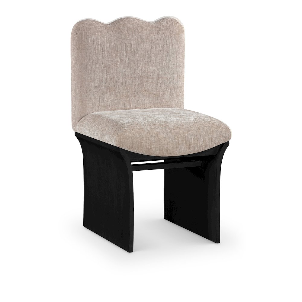 Shaw Beige Chenille Fabric Upholstered Dining Chair. Picture 1