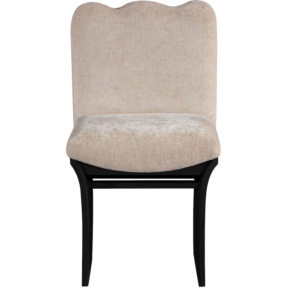 Shaw Beige Chenille Fabric Upholstered Dining Chair. Picture 2