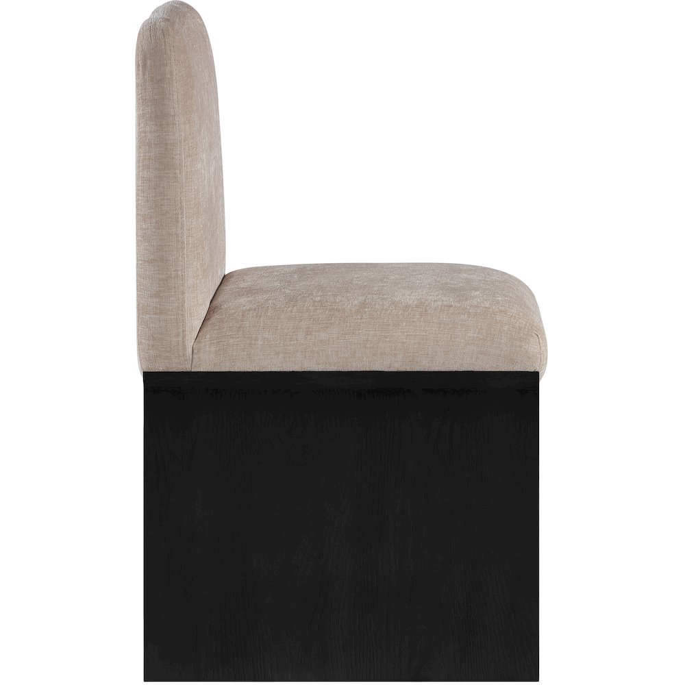 Shaw Beige Chenille Fabric Upholstered Dining Chair. Picture 8