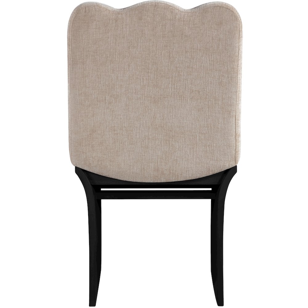 Shaw Beige Chenille Fabric Upholstered Dining Chair. Picture 3