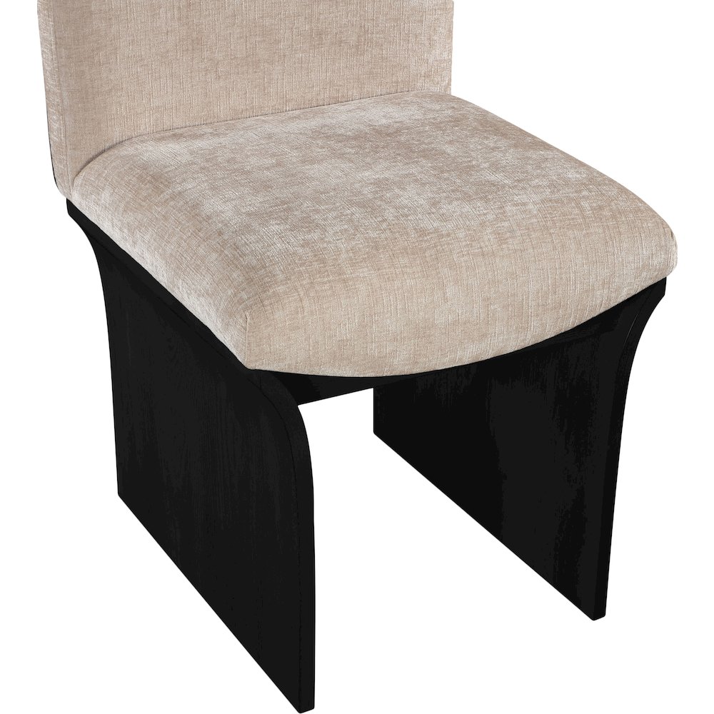 Shaw Beige Chenille Fabric Upholstered Dining Chair. Picture 4