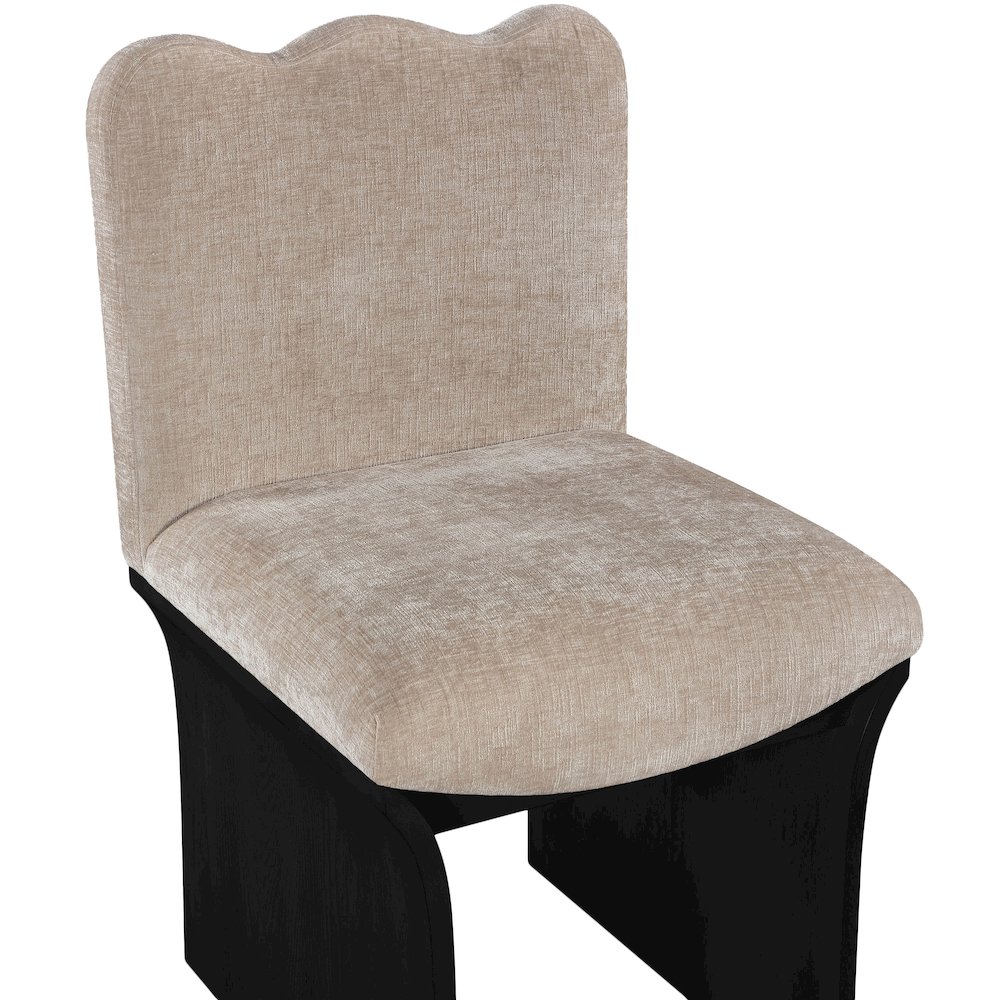 Shaw Beige Chenille Fabric Upholstered Dining Chair. Picture 5