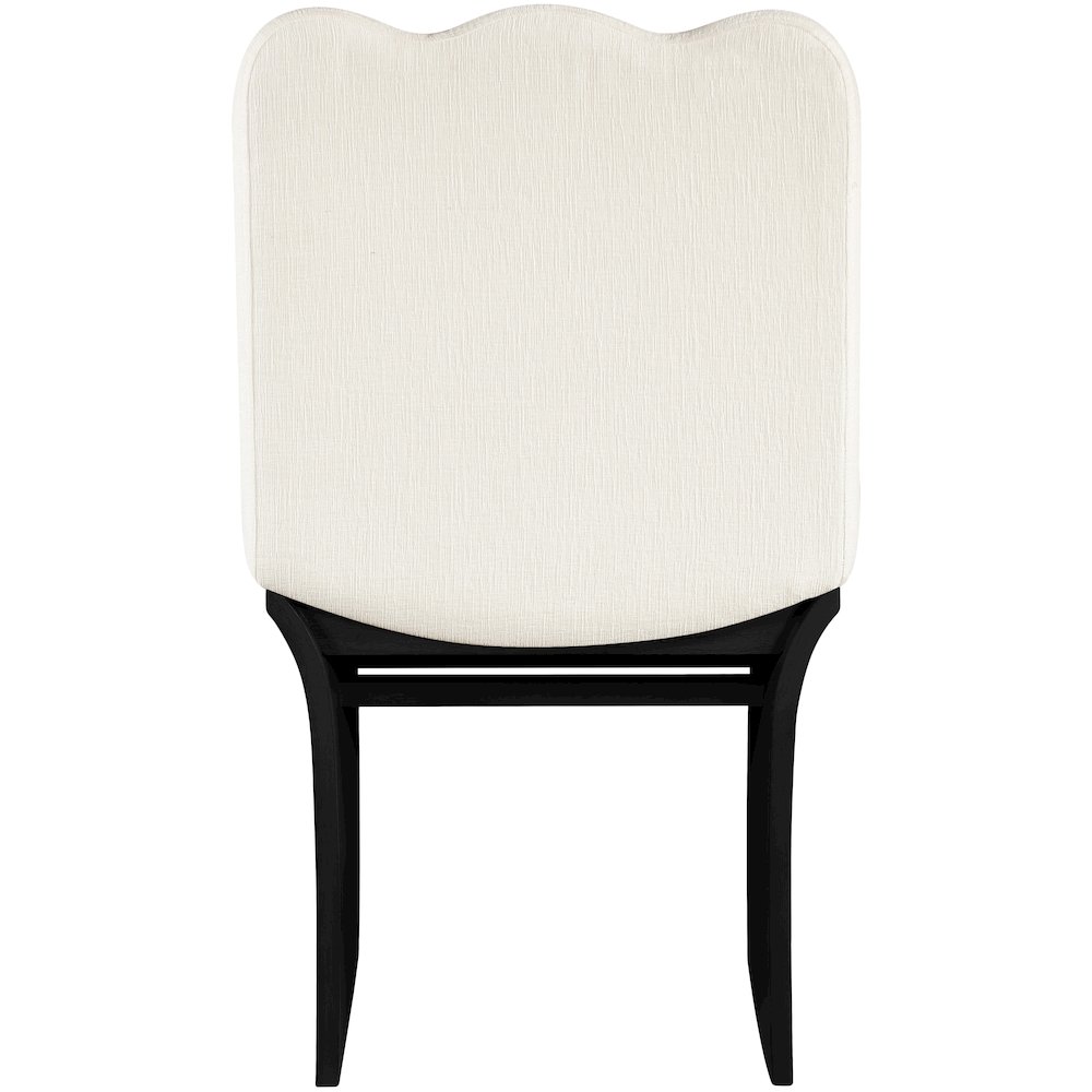Shaw Cream Chenille Fabric Upholstered Dining Chair. Picture 3
