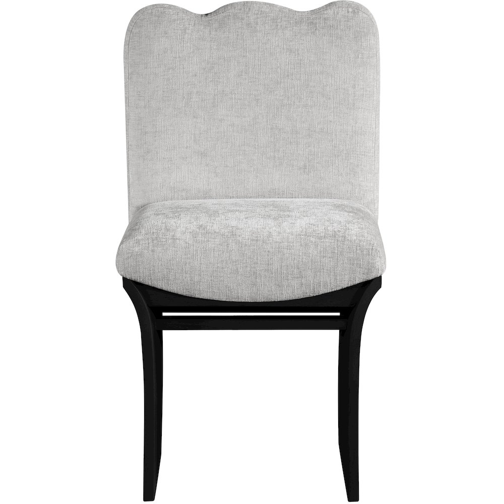 Shaw Grey Chenille Fabric Upholstered Dining Chair. Picture 2