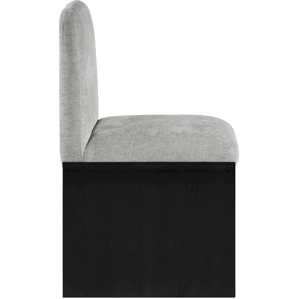 Shaw Grey Chenille Fabric Upholstered Dining Chair. Picture 8