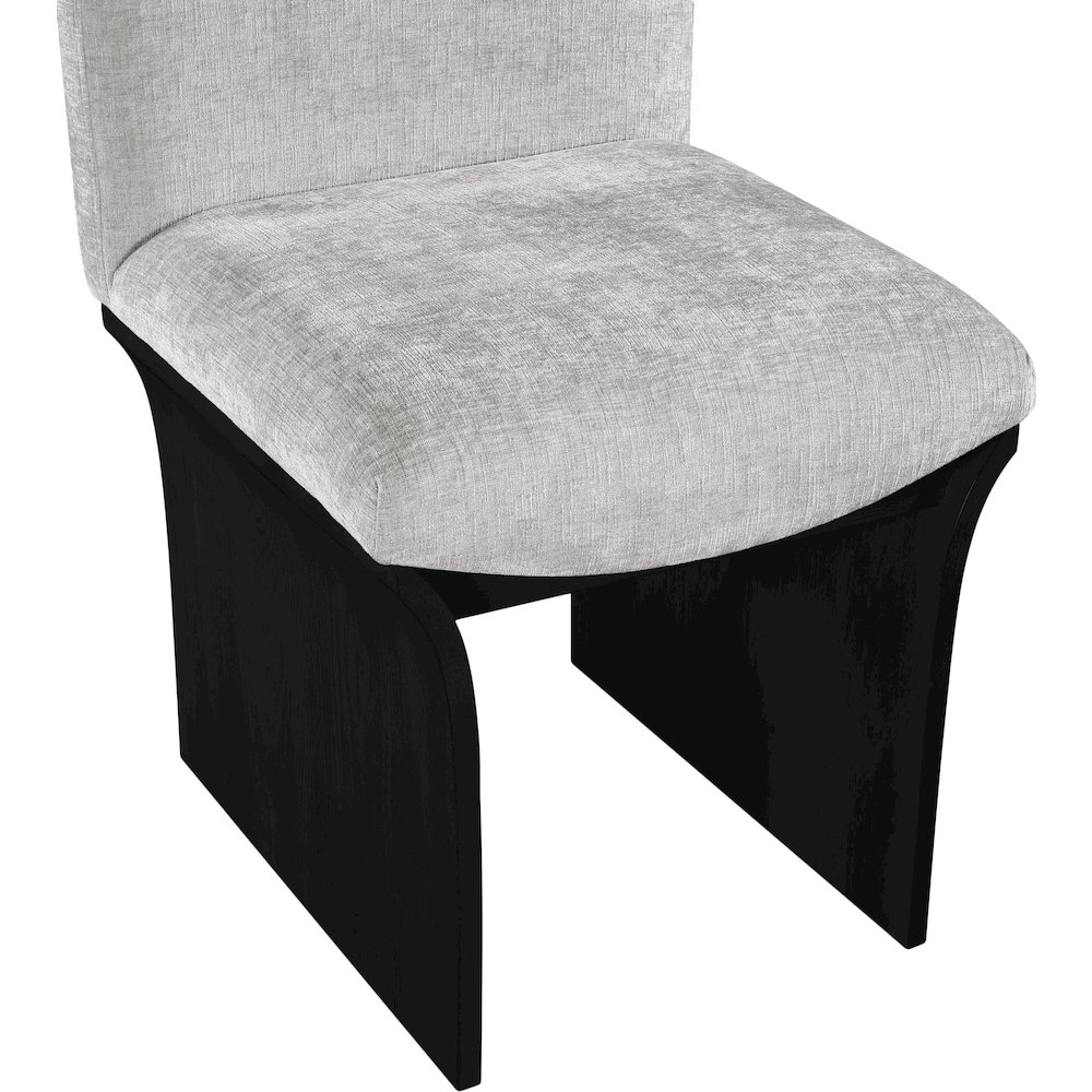 Shaw Grey Chenille Fabric Upholstered Dining Chair. Picture 4