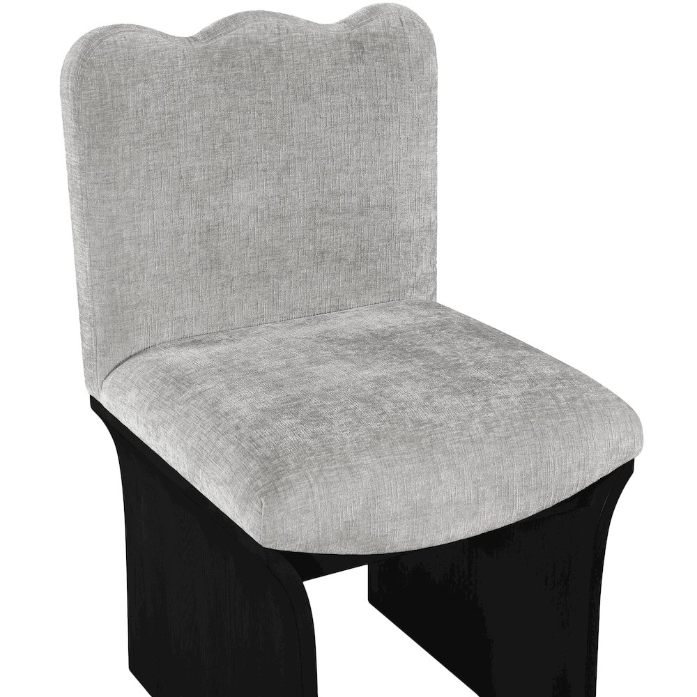 Shaw Grey Chenille Fabric Upholstered Dining Chair. Picture 5