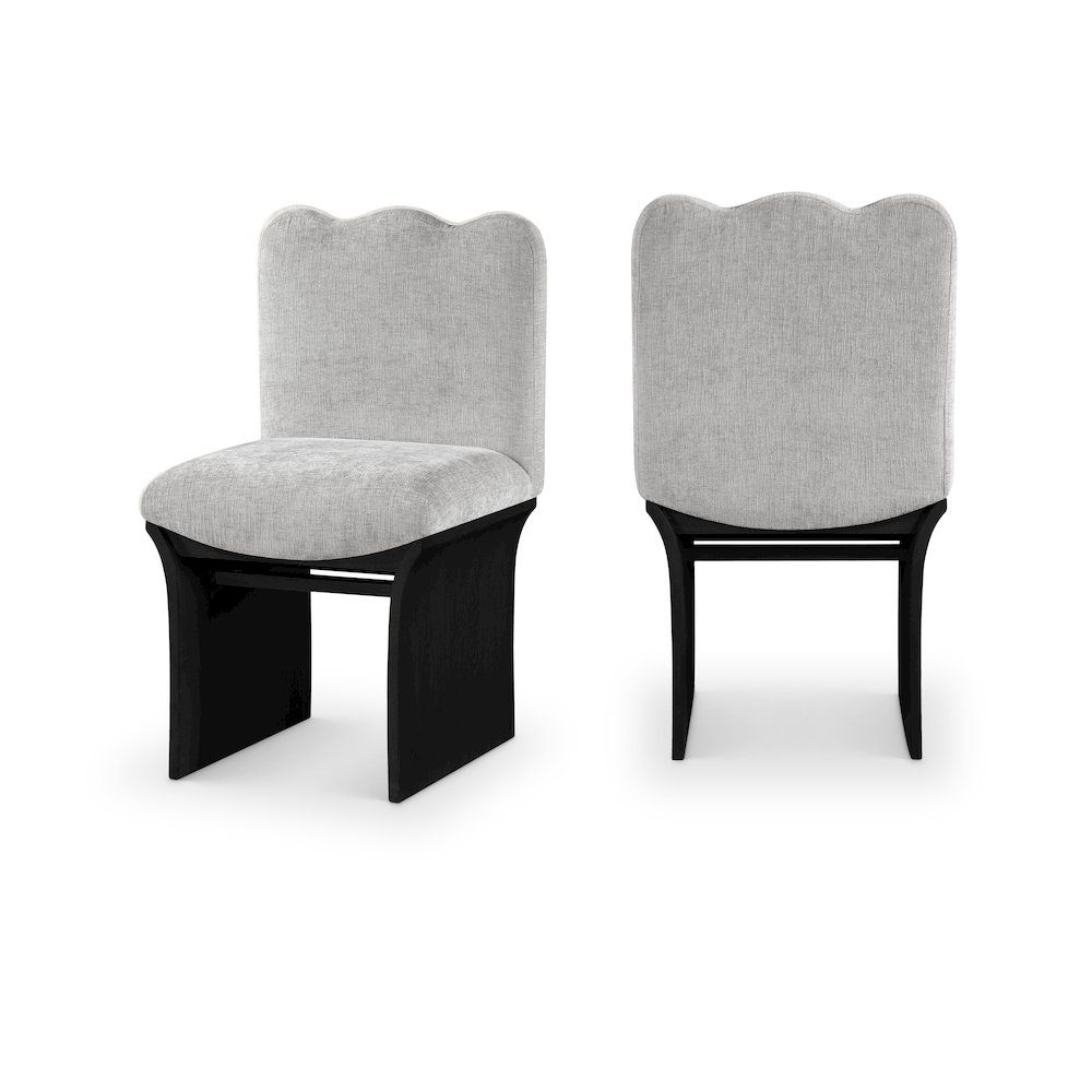 Shaw Grey Chenille Fabric Upholstered Dining Chair. Picture 10
