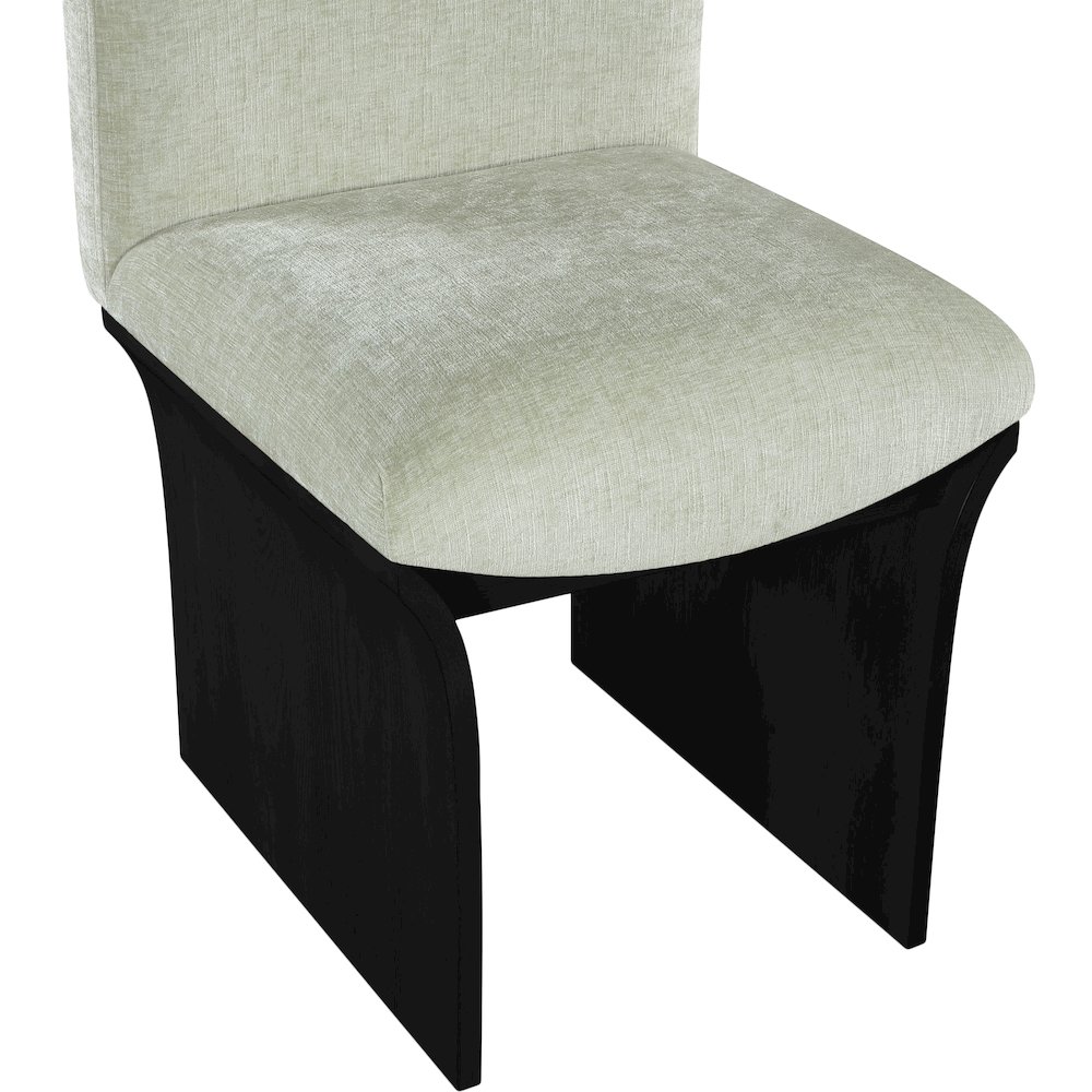 Shaw Mint Chenille Fabric Upholstered Dining Chair. Picture 4