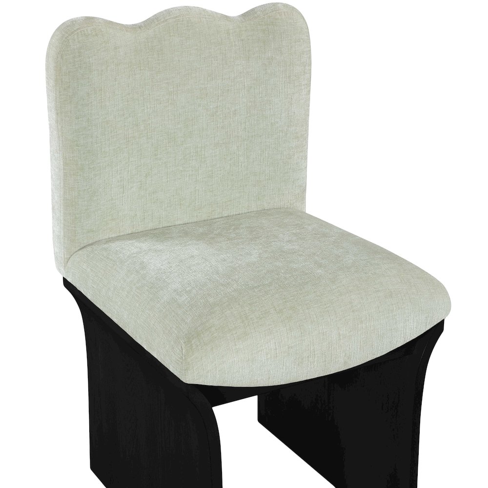 Shaw Mint Chenille Fabric Upholstered Dining Chair. Picture 5