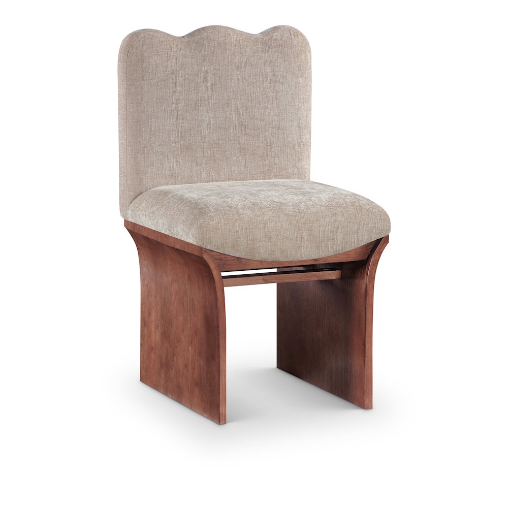 Shaw Beige Chenille Fabric Upholstered Dining Chair. Picture 1