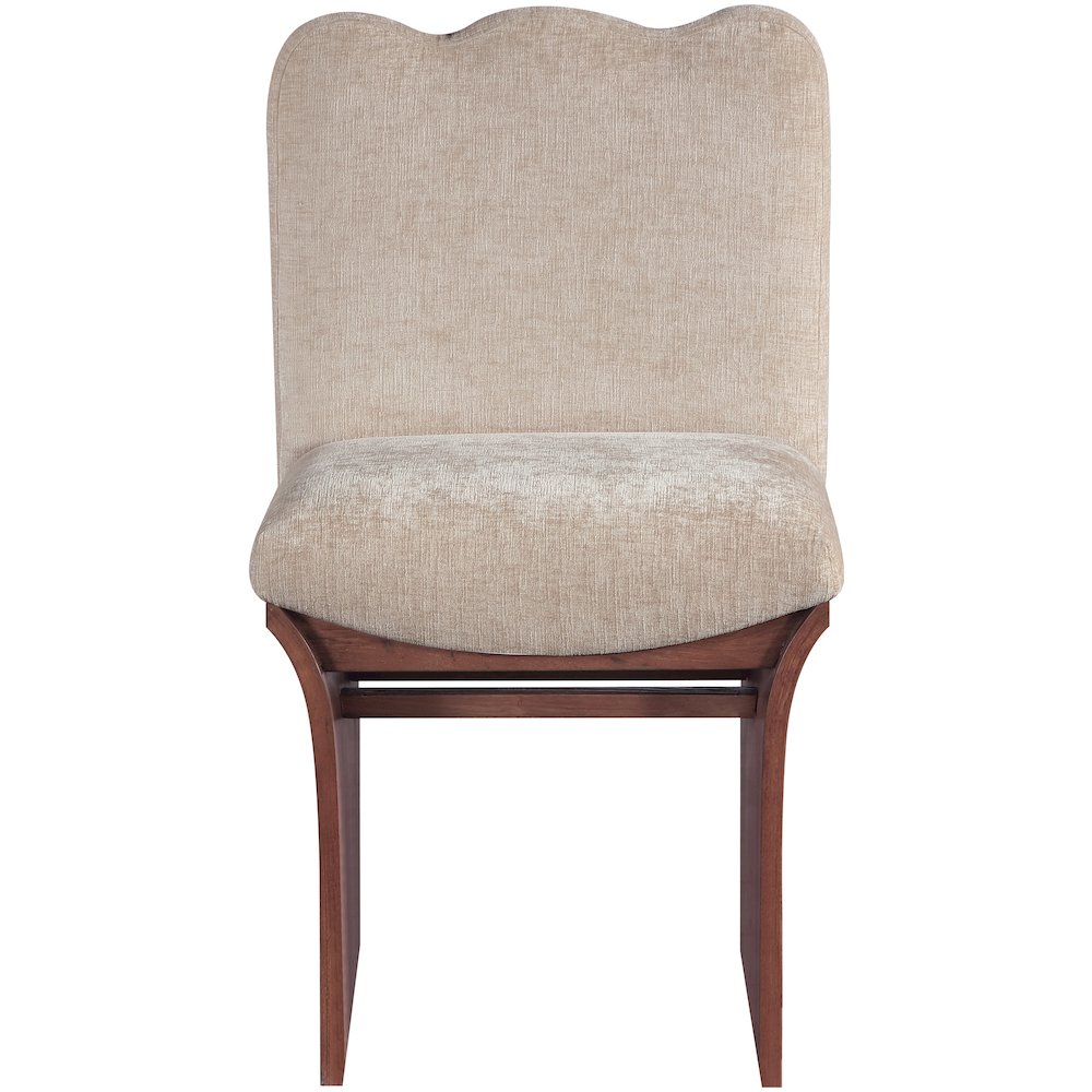 Shaw Beige Chenille Fabric Upholstered Dining Chair. Picture 2