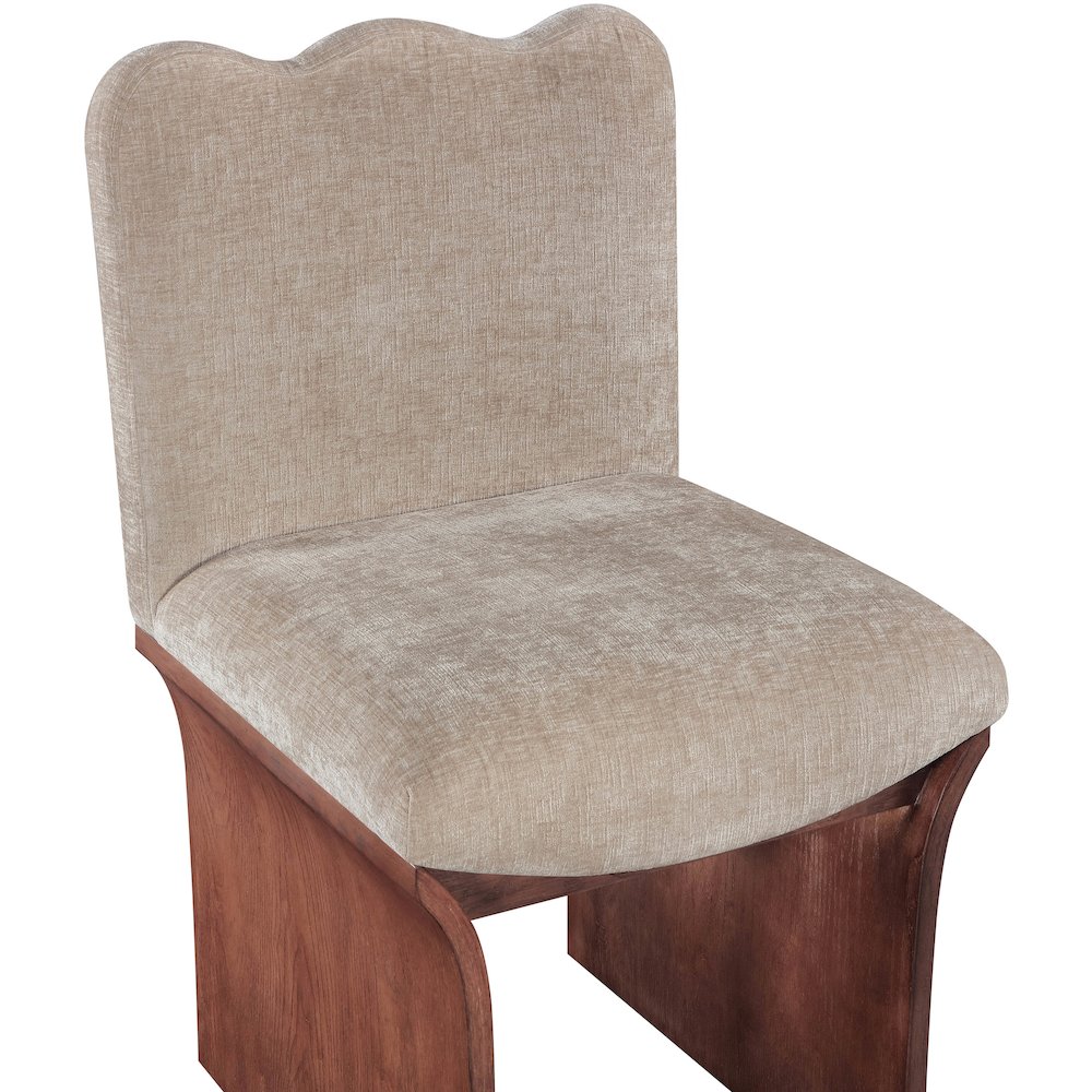 Shaw Beige Chenille Fabric Upholstered Dining Chair. Picture 5