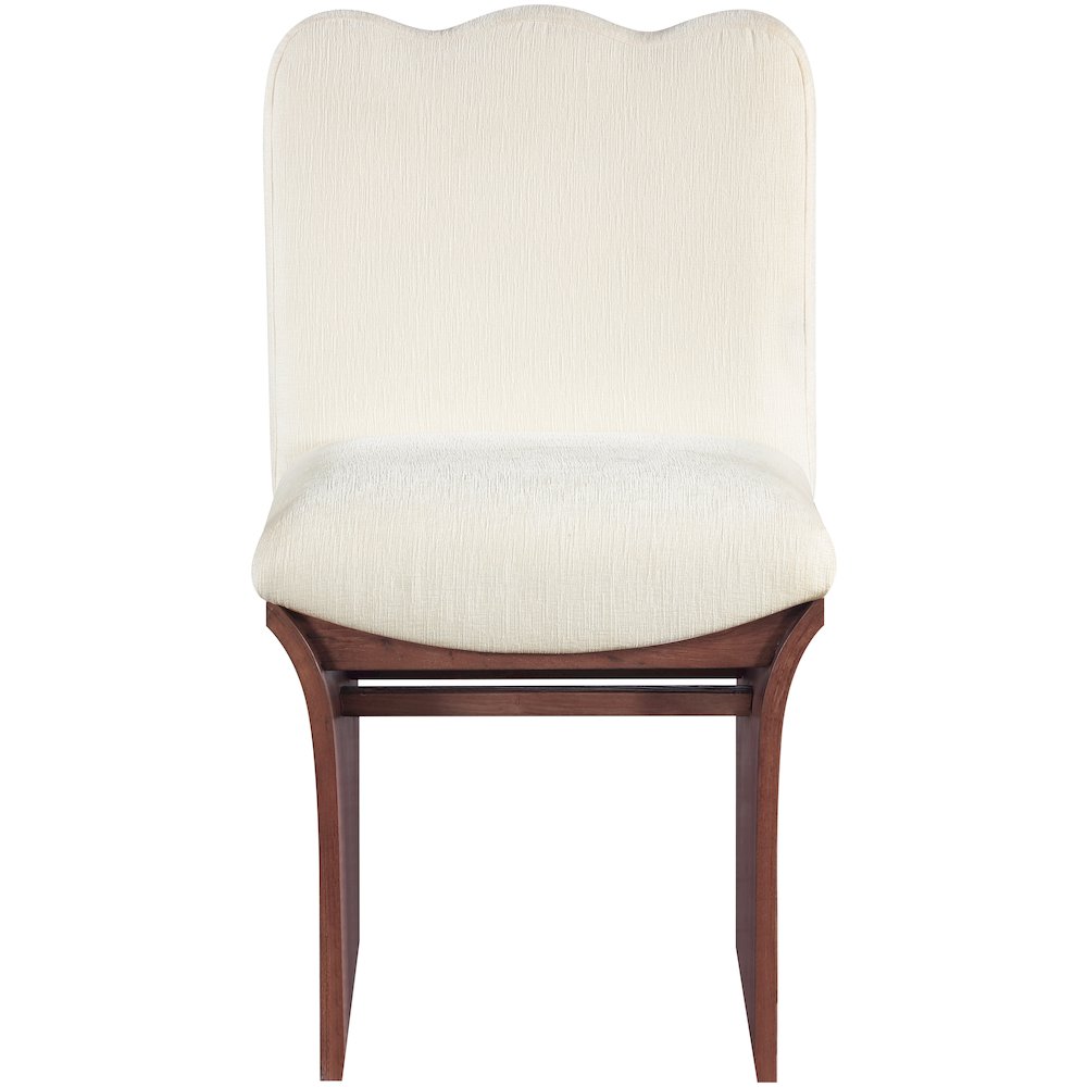 Shaw Cream Chenille Fabric Upholstered Dining Chair. Picture 2