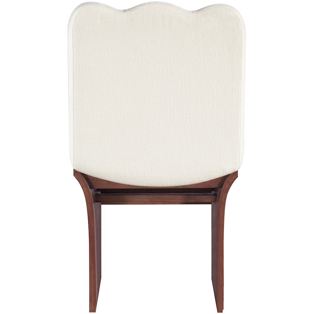 Shaw Cream Chenille Fabric Upholstered Dining Chair. Picture 3