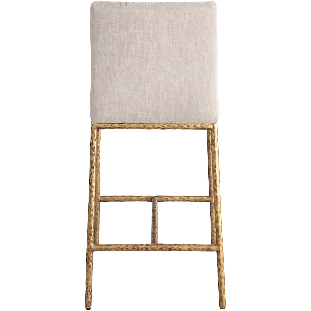 Reeves Beige Chenille Fabric Upholstered Counter Stool, Set of 2. Picture 4