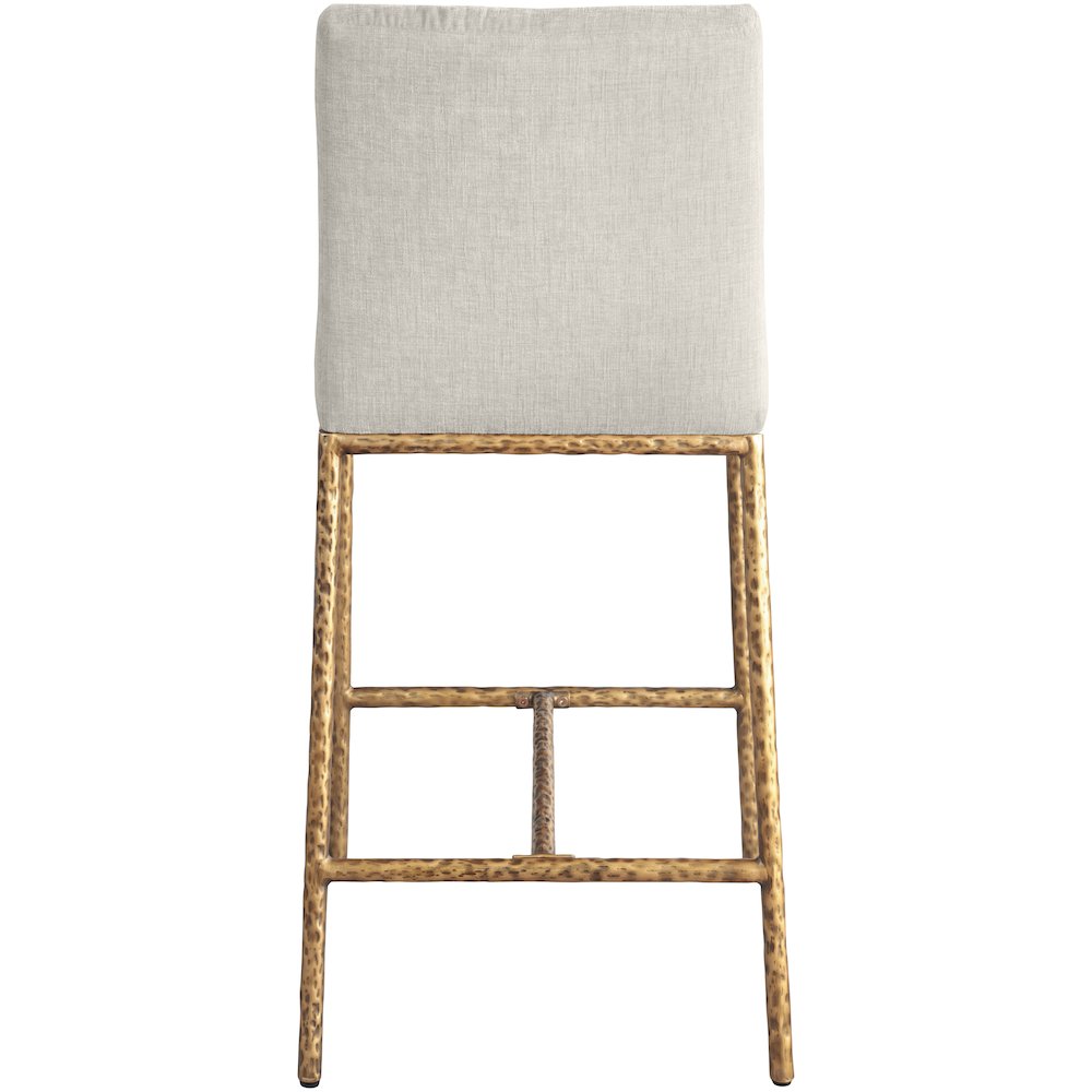Reeves Cream Chenille Fabric Upholstered Counter Stool, Set of 2. Picture 4