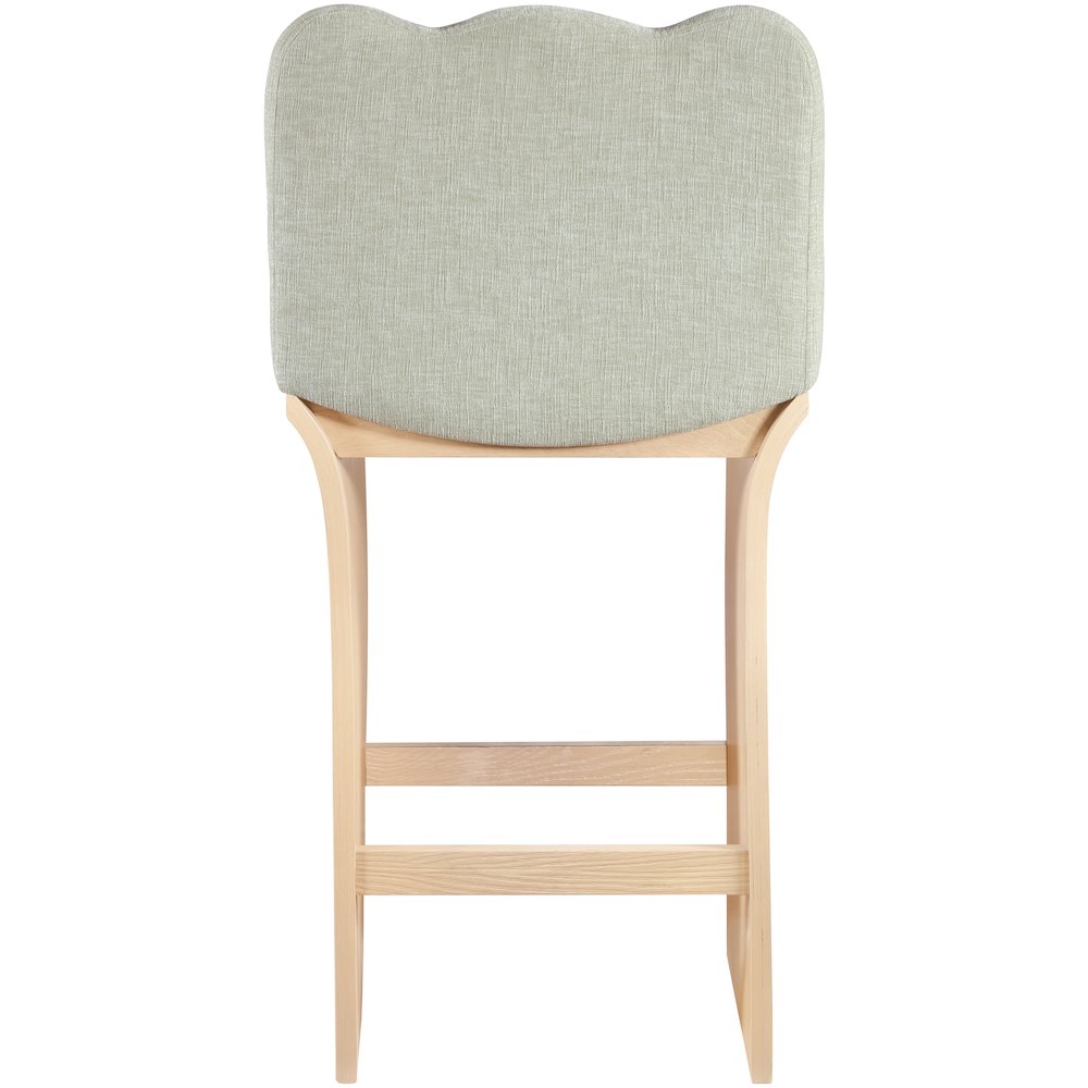 Shaw Mint Chenille Fabric Upholstered Counter Stool. Picture 3