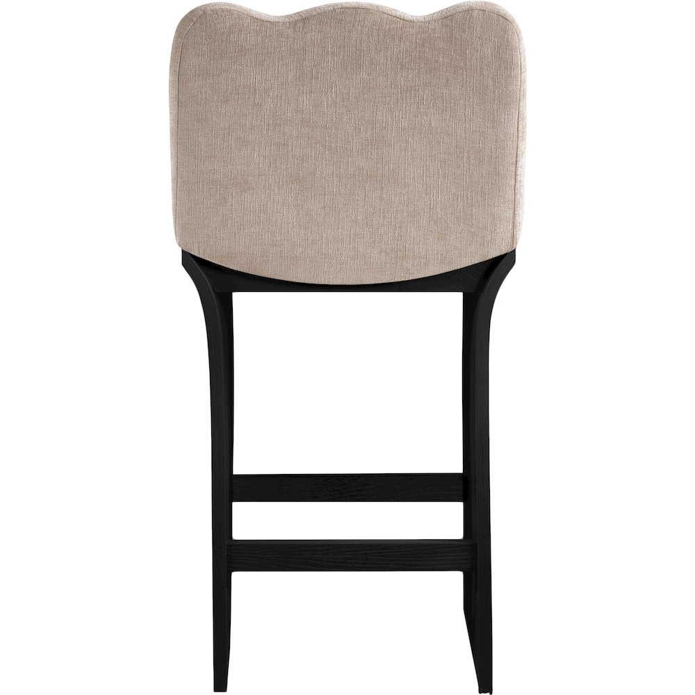 Shaw Beige Chenille Fabric Upholstered Counter Stool. Picture 3