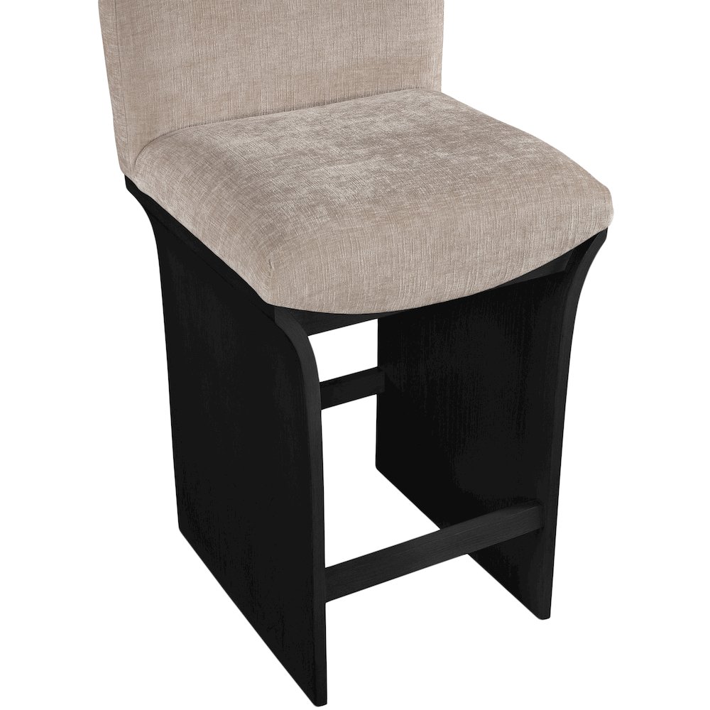 Shaw Beige Chenille Fabric Upholstered Counter Stool. Picture 5