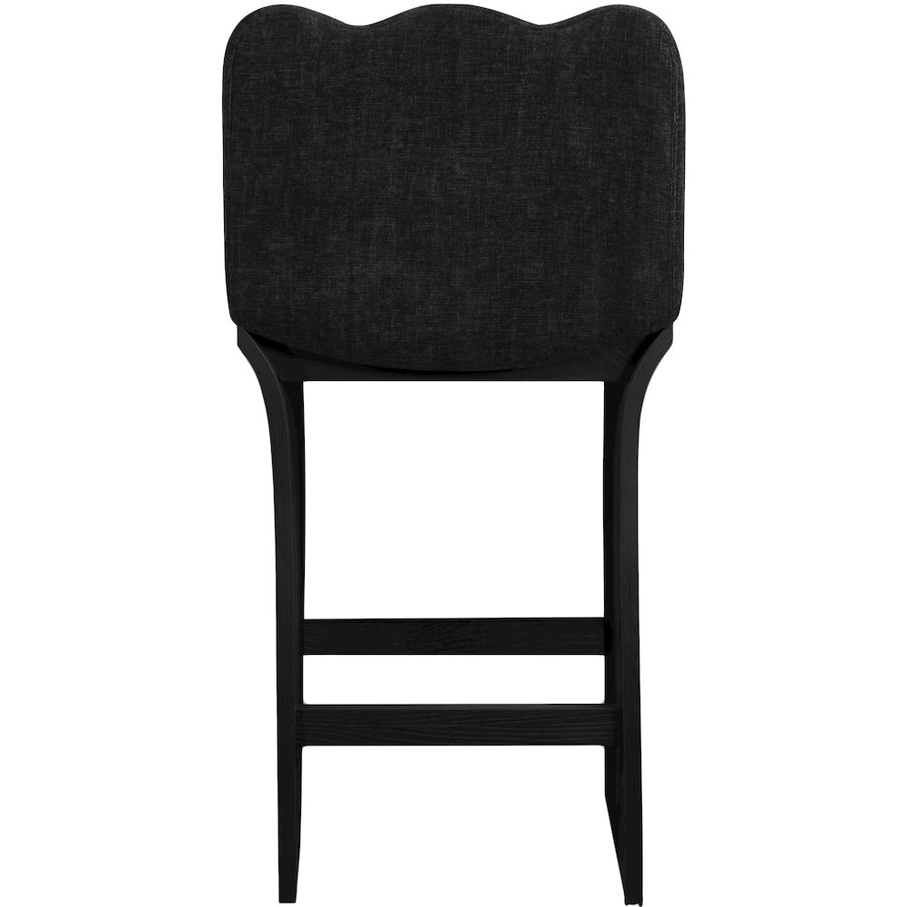 Shaw Black Chenille Fabric Upholstered Counter Stool. Picture 3