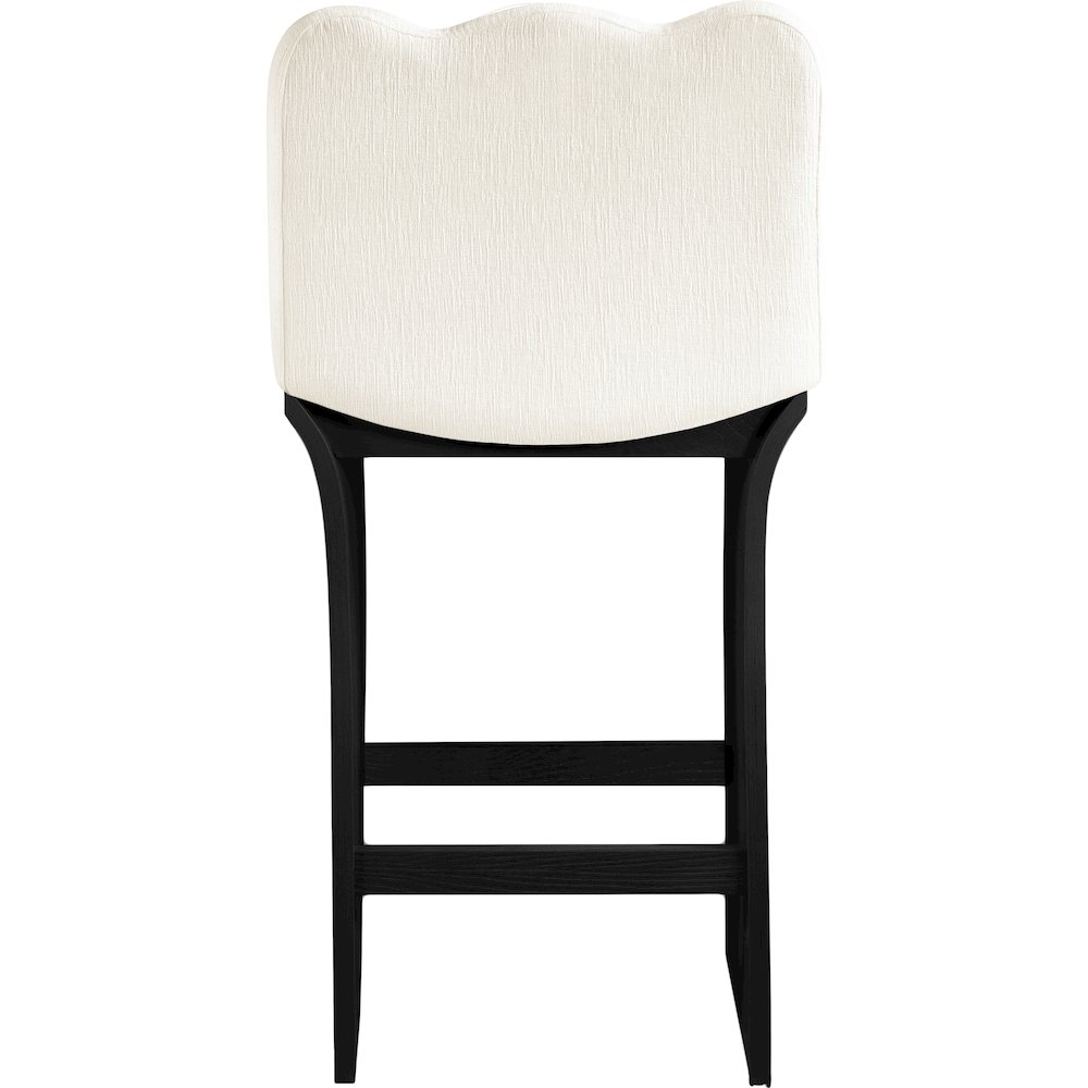 Shaw Cream Chenille Fabric Upholstered Counter Stool. Picture 3
