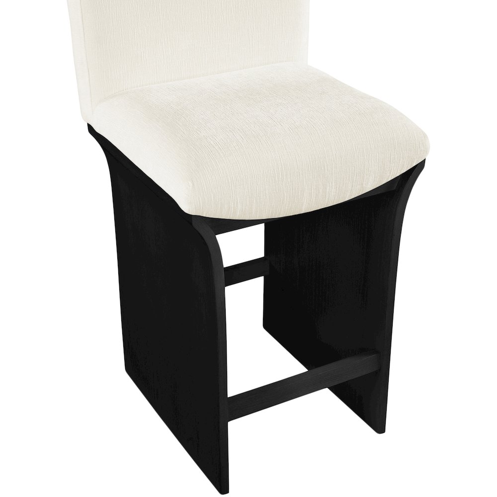 Shaw Cream Chenille Fabric Upholstered Counter Stool. Picture 5