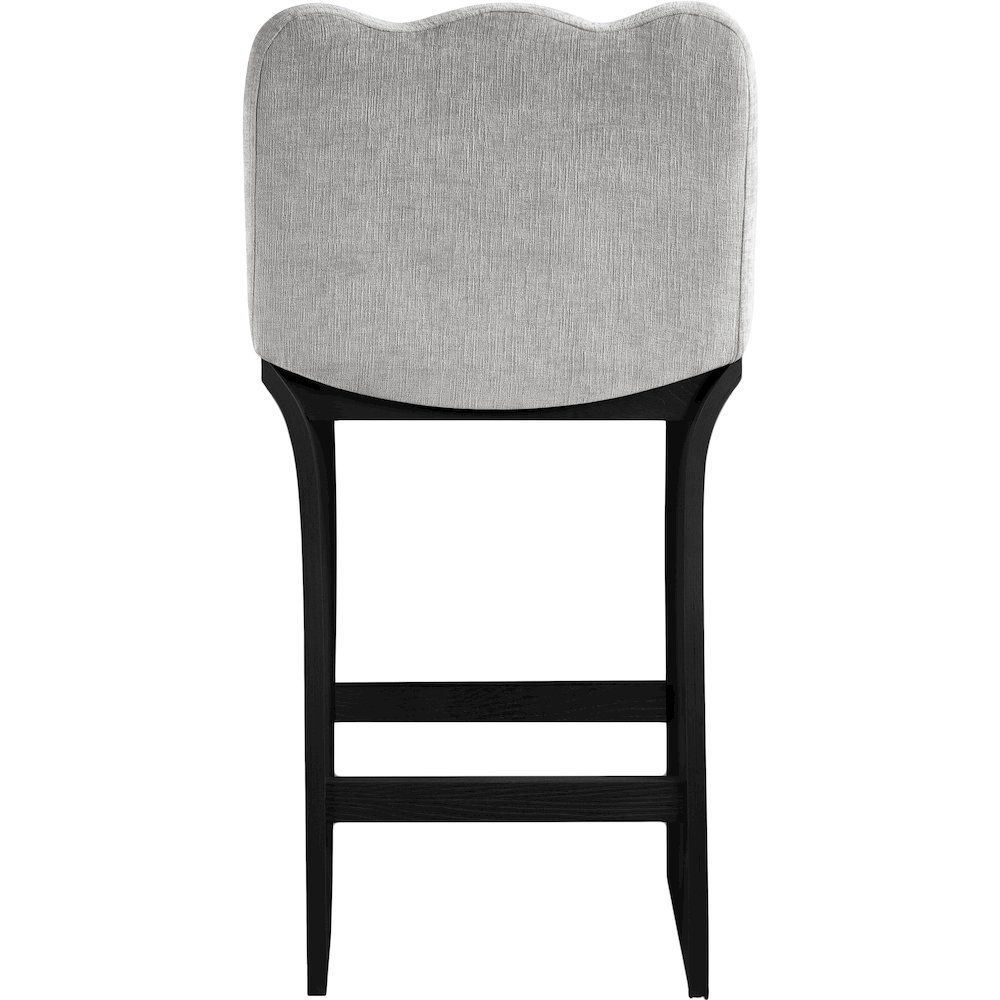 Shaw Grey Chenille Fabric Upholstered Counter Stool. Picture 3
