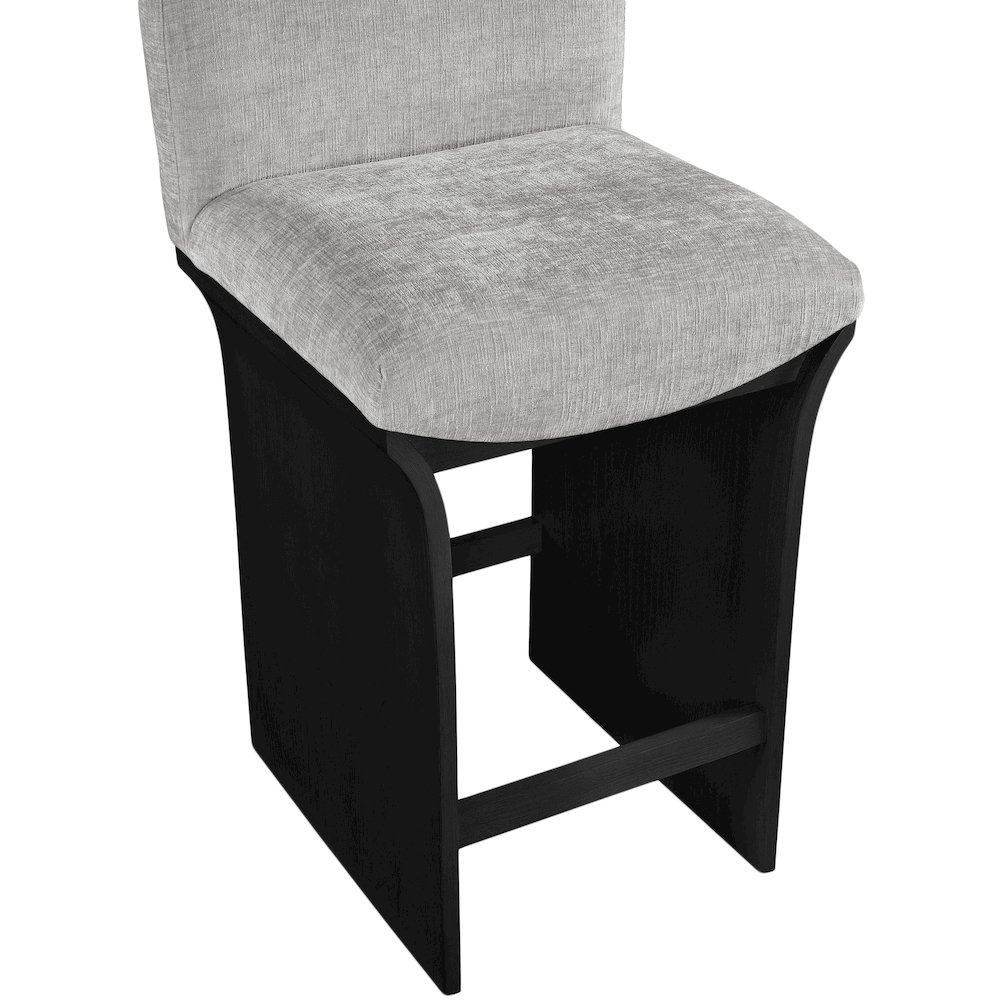 Shaw Grey Chenille Fabric Upholstered Counter Stool. Picture 5