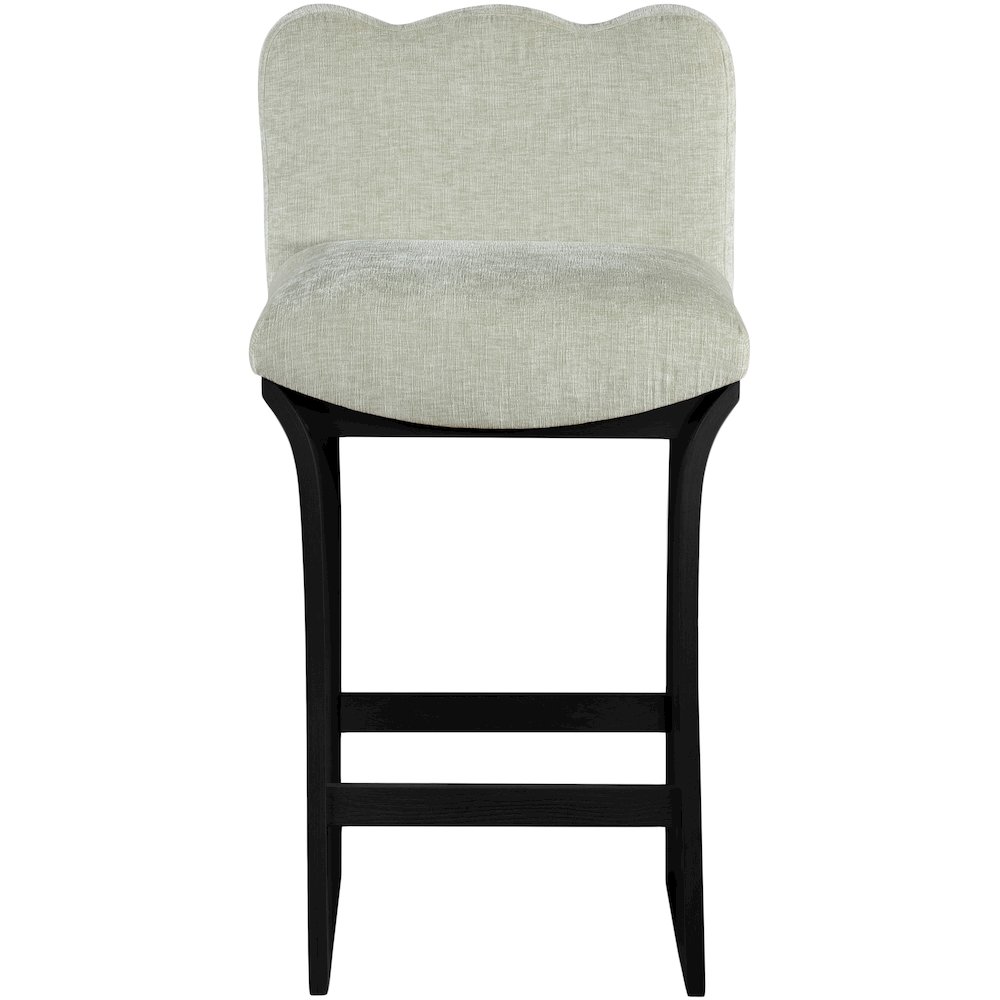 Shaw Mint Chenille Fabric Upholstered Counter Stool. Picture 2