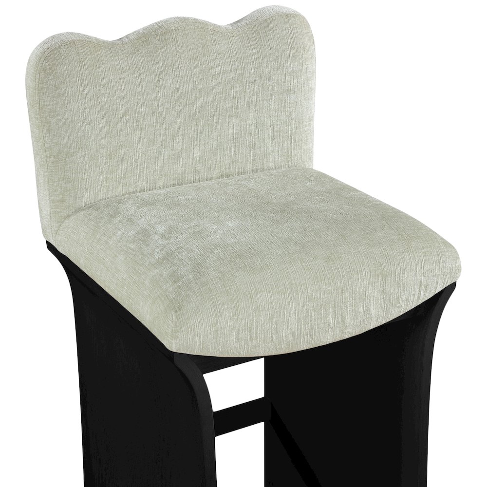 Shaw Mint Chenille Fabric Upholstered Counter Stool. Picture 4