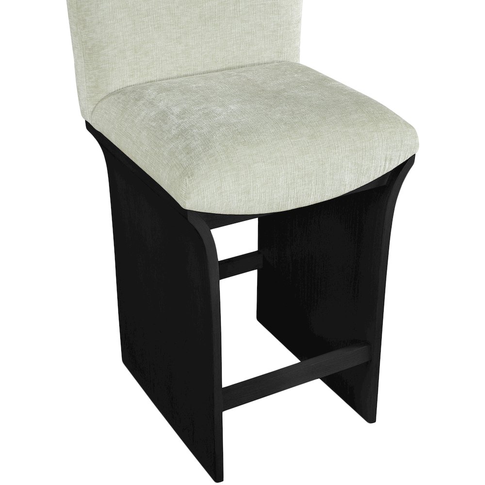 Shaw Mint Chenille Fabric Upholstered Counter Stool. Picture 5
