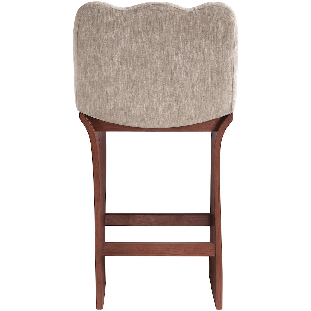 Shaw Beige Chenille Fabric Upholstered Counter Stool. Picture 3