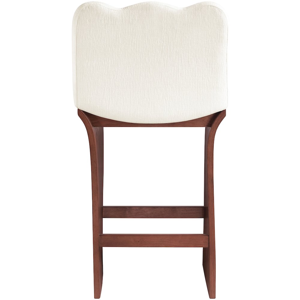 Shaw Cream Chenille Fabric Upholstered Counter Stool. Picture 3