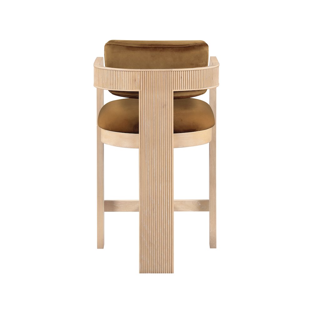 Sacha Saddle Velvet Stool. Picture 5