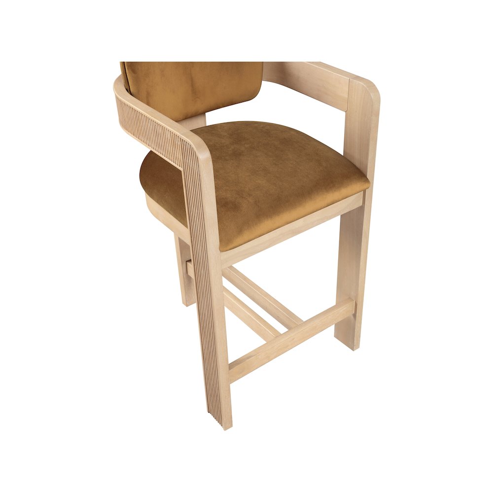 Sacha Saddle Velvet Stool. Picture 7