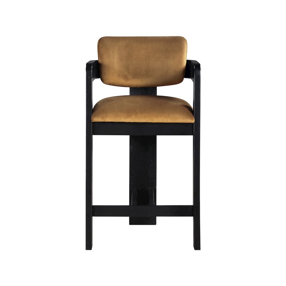 Sacha Saddle Velvet Stool. Picture 3