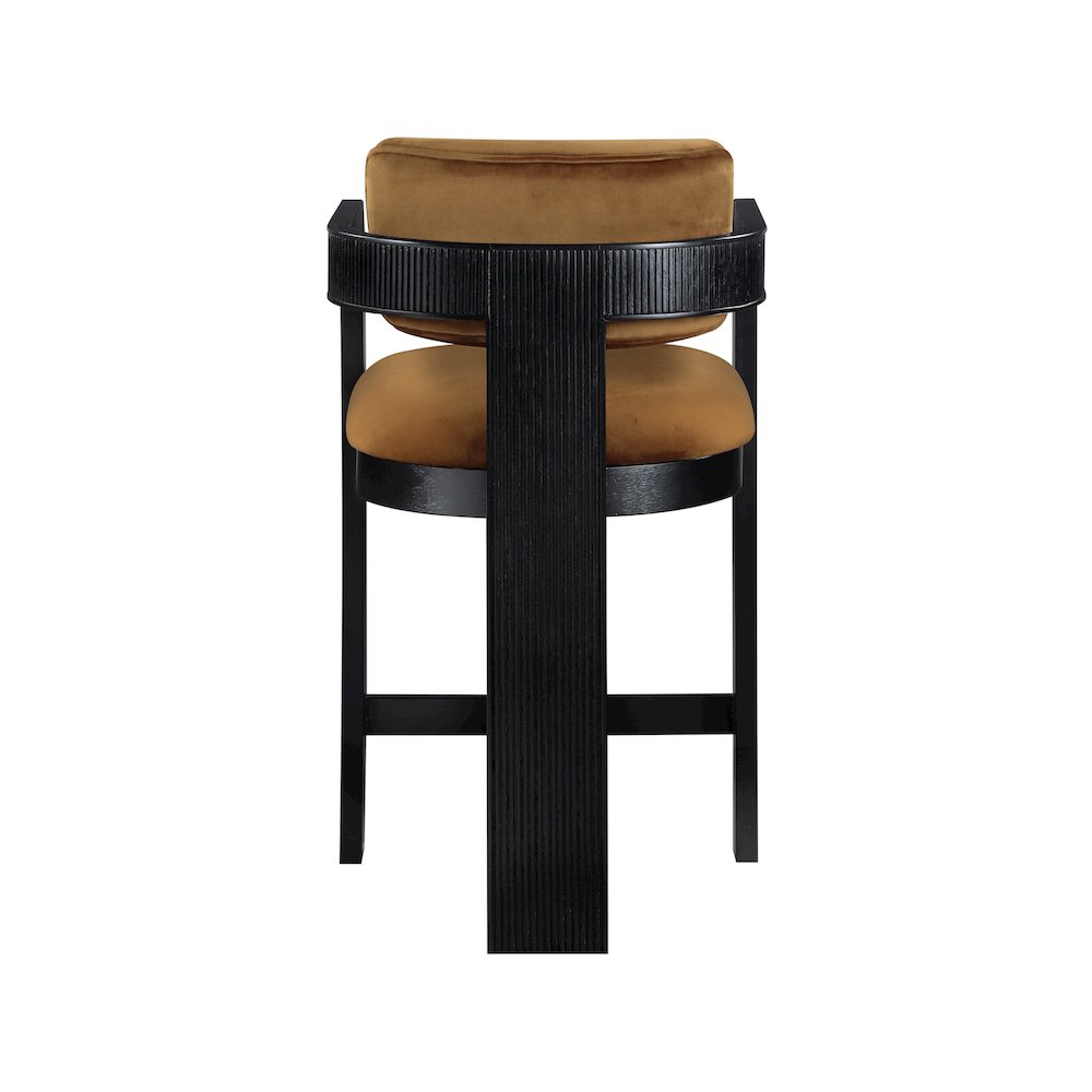 Sacha Saddle Velvet Stool. Picture 5