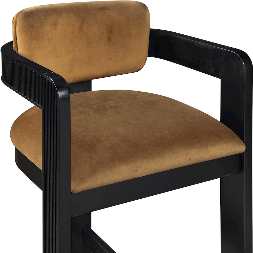 Sacha Saddle Velvet Stool. Picture 6