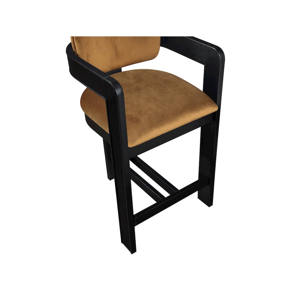 Sacha Saddle Velvet Stool. Picture 7