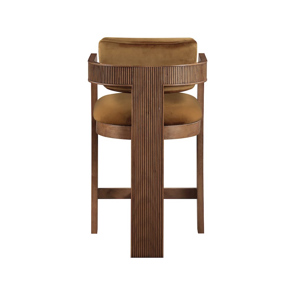 Sacha Saddle Velvet Stool. Picture 5