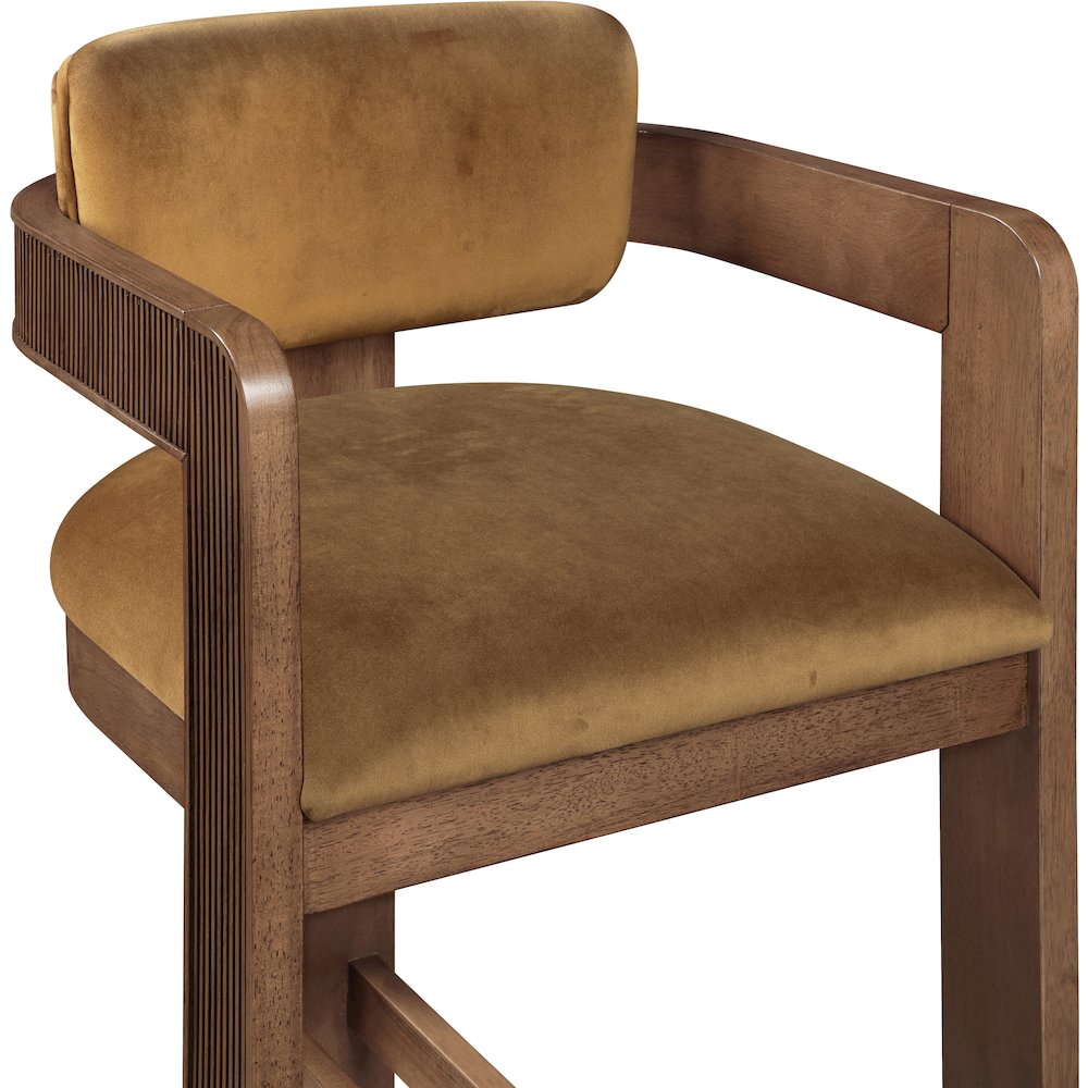 Sacha Saddle Velvet Stool. Picture 6