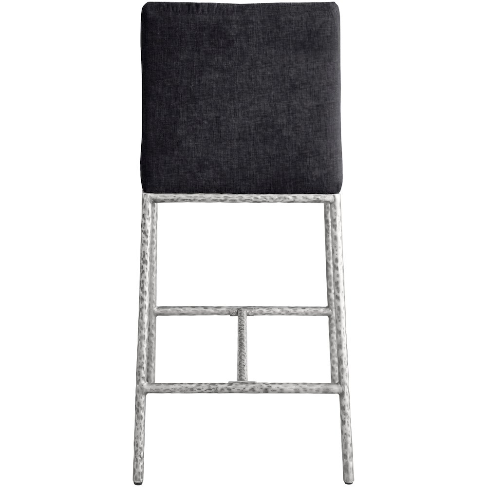 Reeves Black Chenille Fabric Upholstered Counter Stool, Set of 2. Picture 4