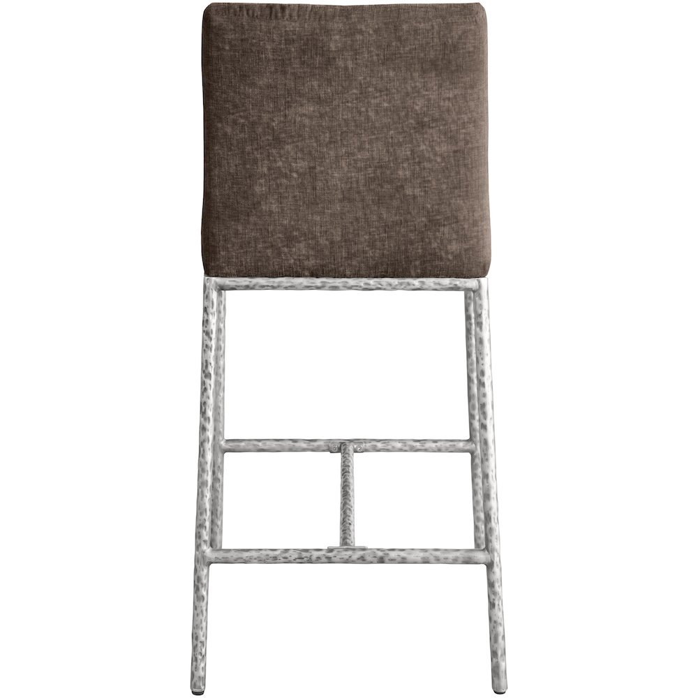Reeves Brown Chenille Fabric Upholstered Counter Stool, Set of 2. Picture 4