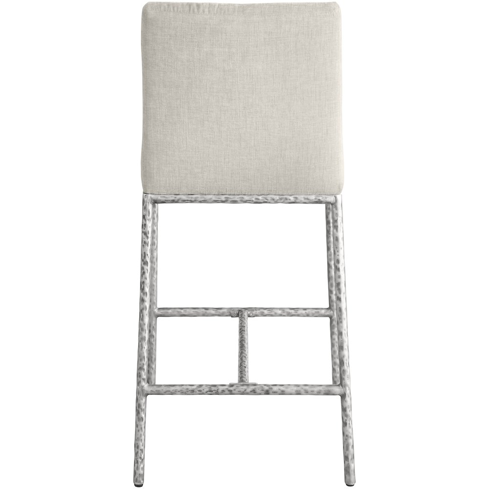Reeves Cream Chenille Fabric Upholstered Counter Stool, Set of 2. Picture 4