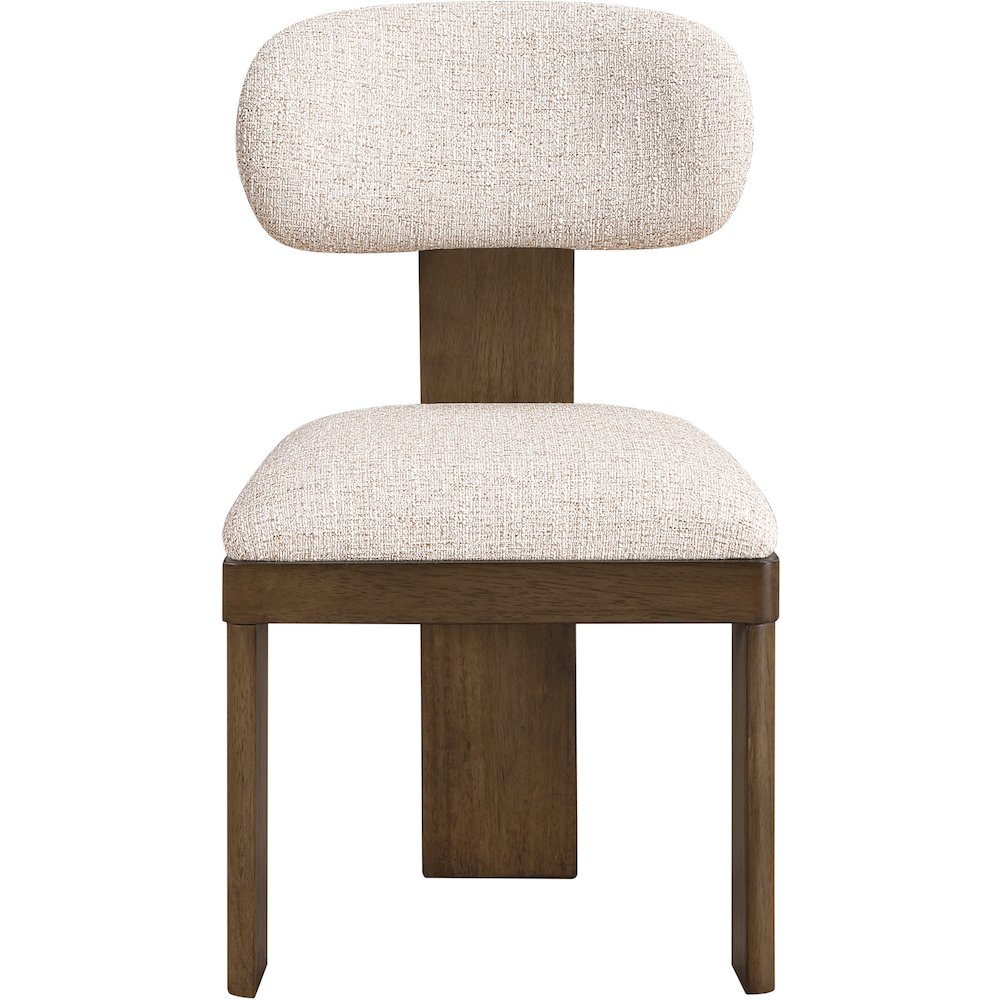 Timbra Brown Linen Textured Fabric Upholstered Dining Chair, Set of 2. Picture 7